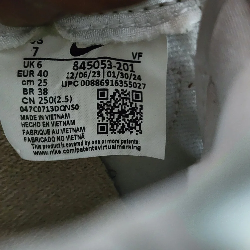Nike Air Force 1 Low Khaki Pink Tan Leather Sneakers‎ Women 8.5
